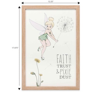 Foto 6 | Decoración De Pared De Peter Pan Tinker Bell De Disney Con Marco De Madera - Venta Internacional.