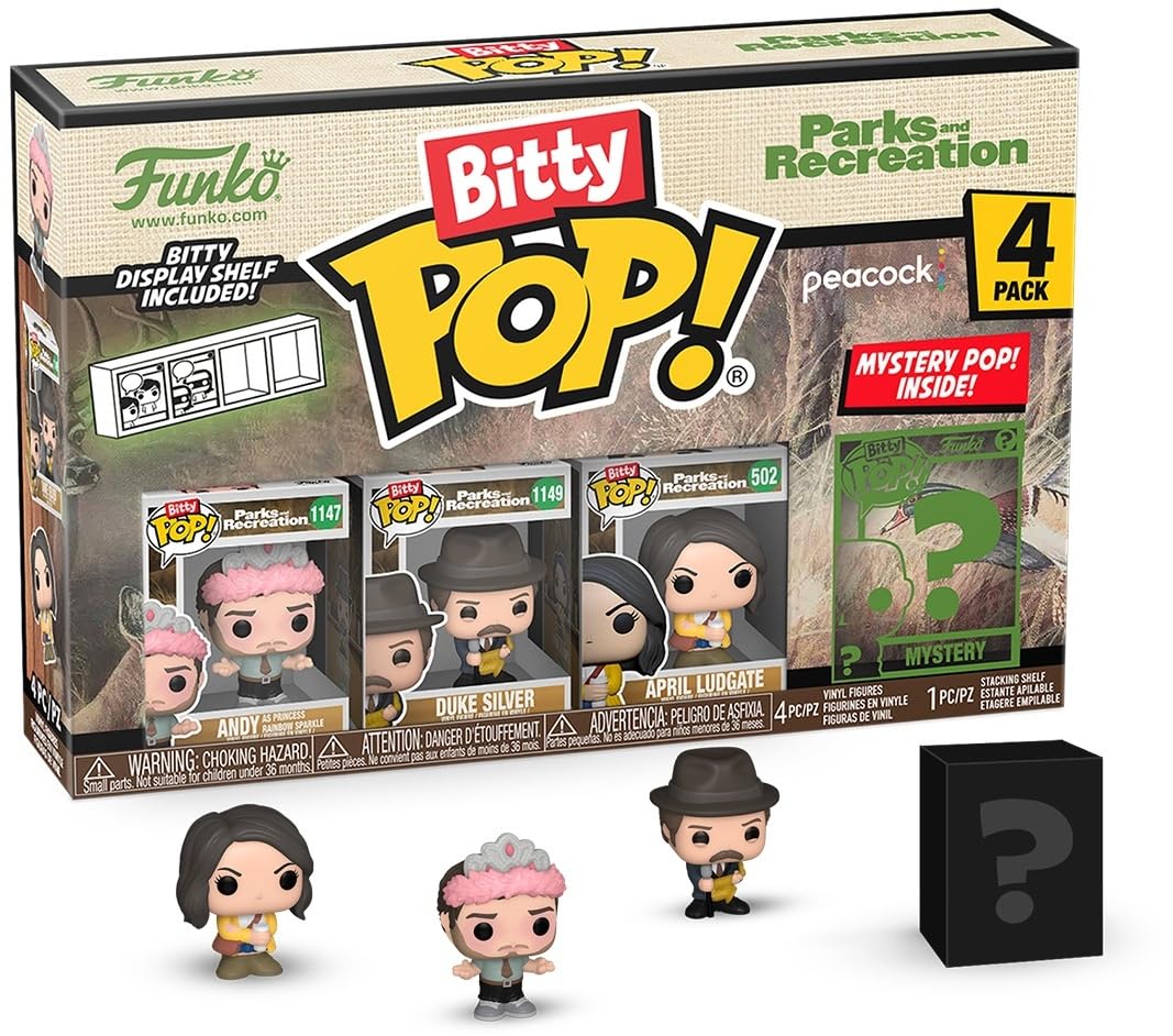 Foto 2 pulgar | Paquete De 4 Minijuguetes Coleccionables Funko Bitty Pop! Parques Y Recreación - Venta Internacional.