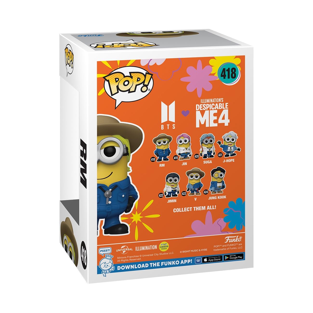 Foto 3 | Figura De Vinilo Funko Pop! Rocks Minions X Bts Rm De 11,3 Cm De Altura - Venta Internacional.