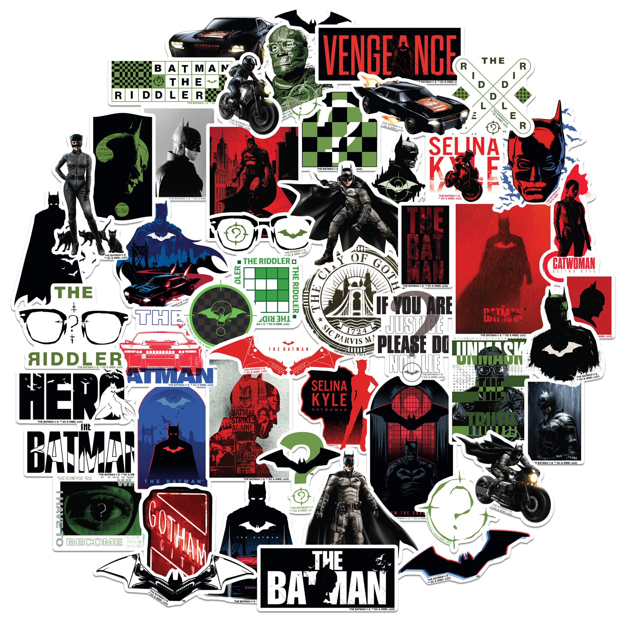 Foto 1 | Paquete De Pegatinas Graphics & More The Batman Die Cut Vinyl X50 - Venta Internacional.