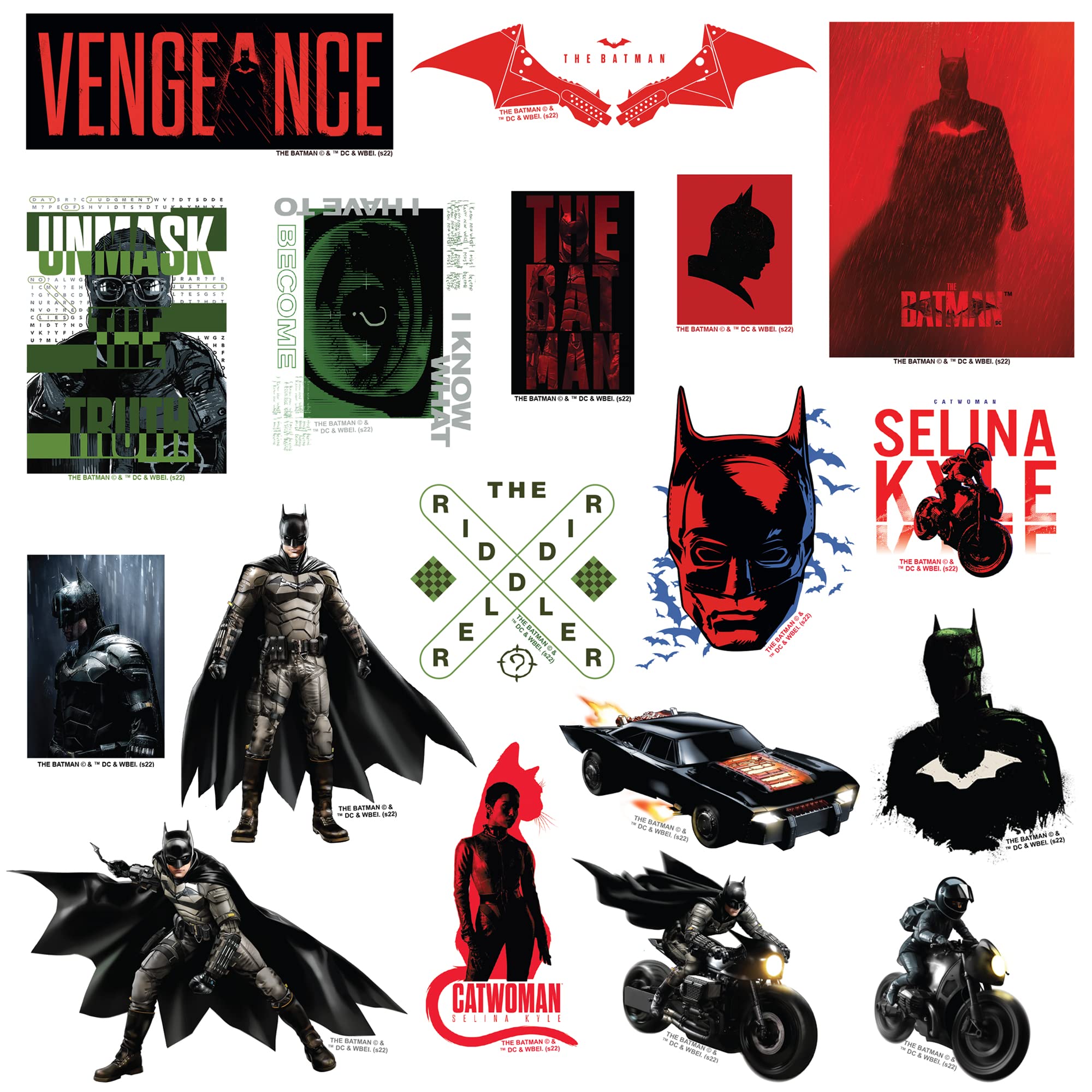 Foto 3 | Paquete De Pegatinas Graphics & More The Batman Die Cut Vinyl X50 - Venta Internacional.