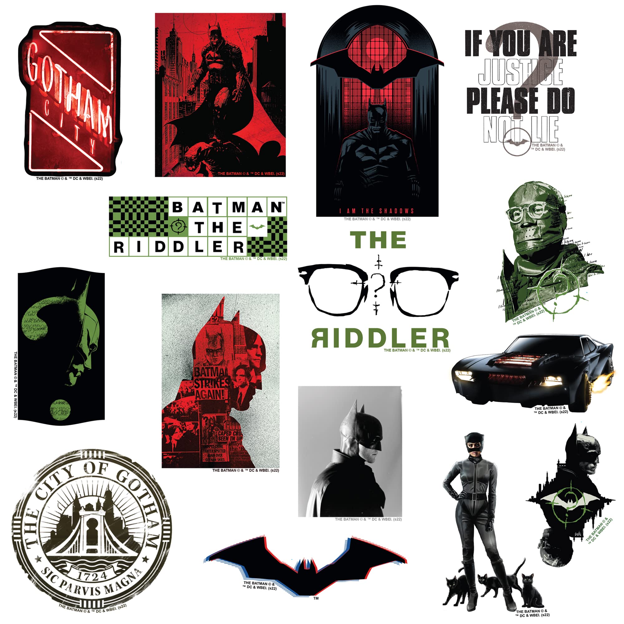 Foto 5 pulgar | Paquete De Pegatinas Graphics & More The Batman Die Cut Vinyl X50 - Venta Internacional.