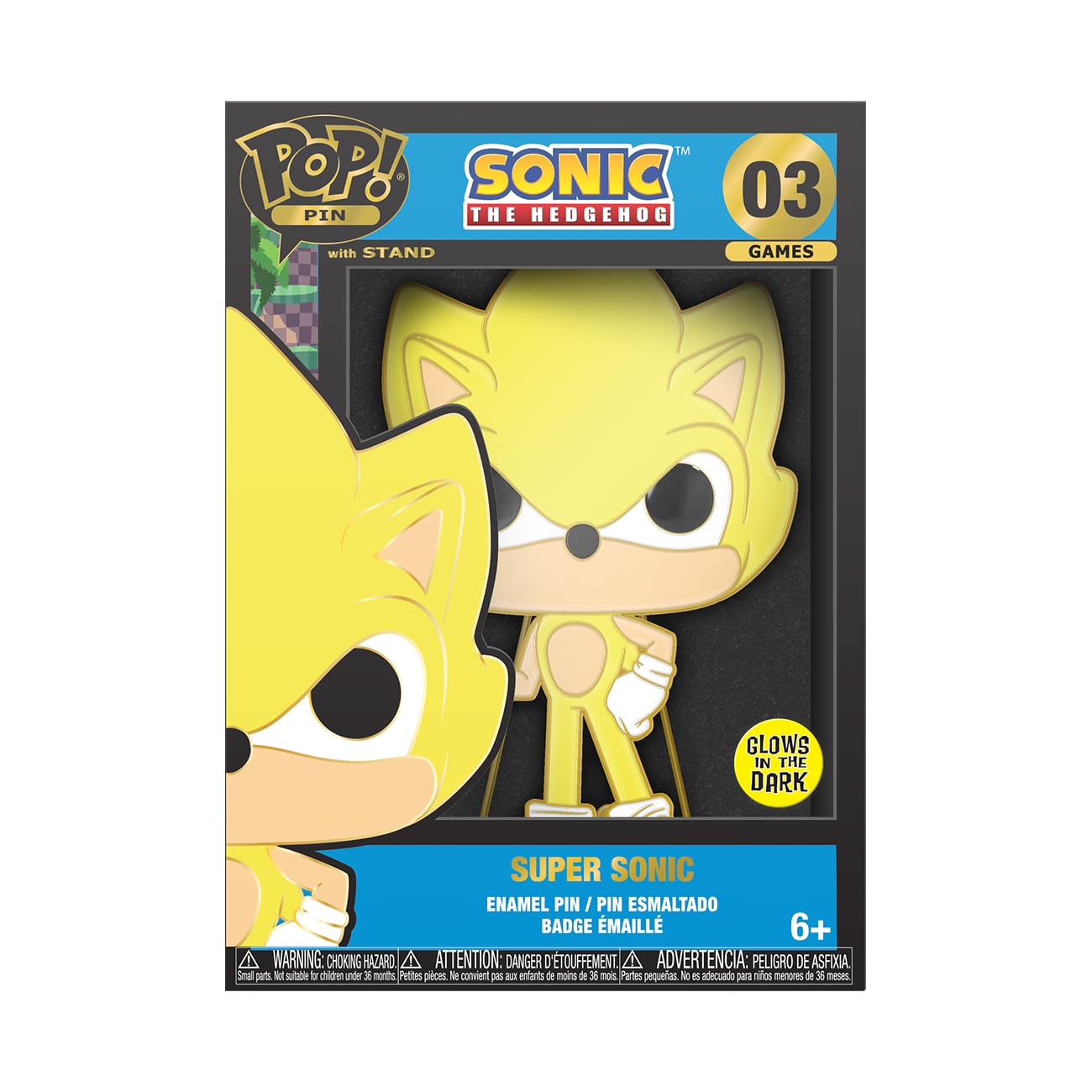 Foto 2 pulgar | ¡pin Funko Pop! Sonic The Hedgehog Super Sonic Brilla En La Oscuridad - Venta Internacional.