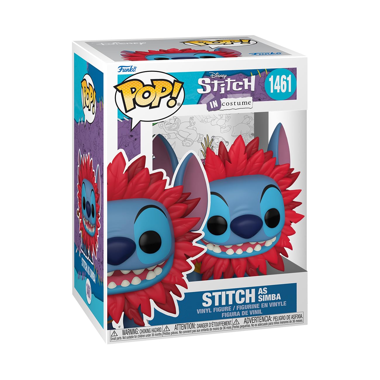 Foto 2 pulgar | Figura Funko Pop! Disney Stitch Disfrazado De El Rey León - Venta Internacional.
