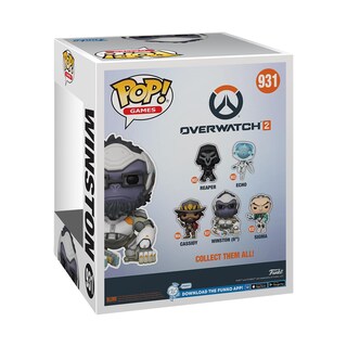 Foto 3 | ¡funko Pop! Figura De Vinilo Winston De Super Overwatch 2, 16 Cm - Venta Internacional.