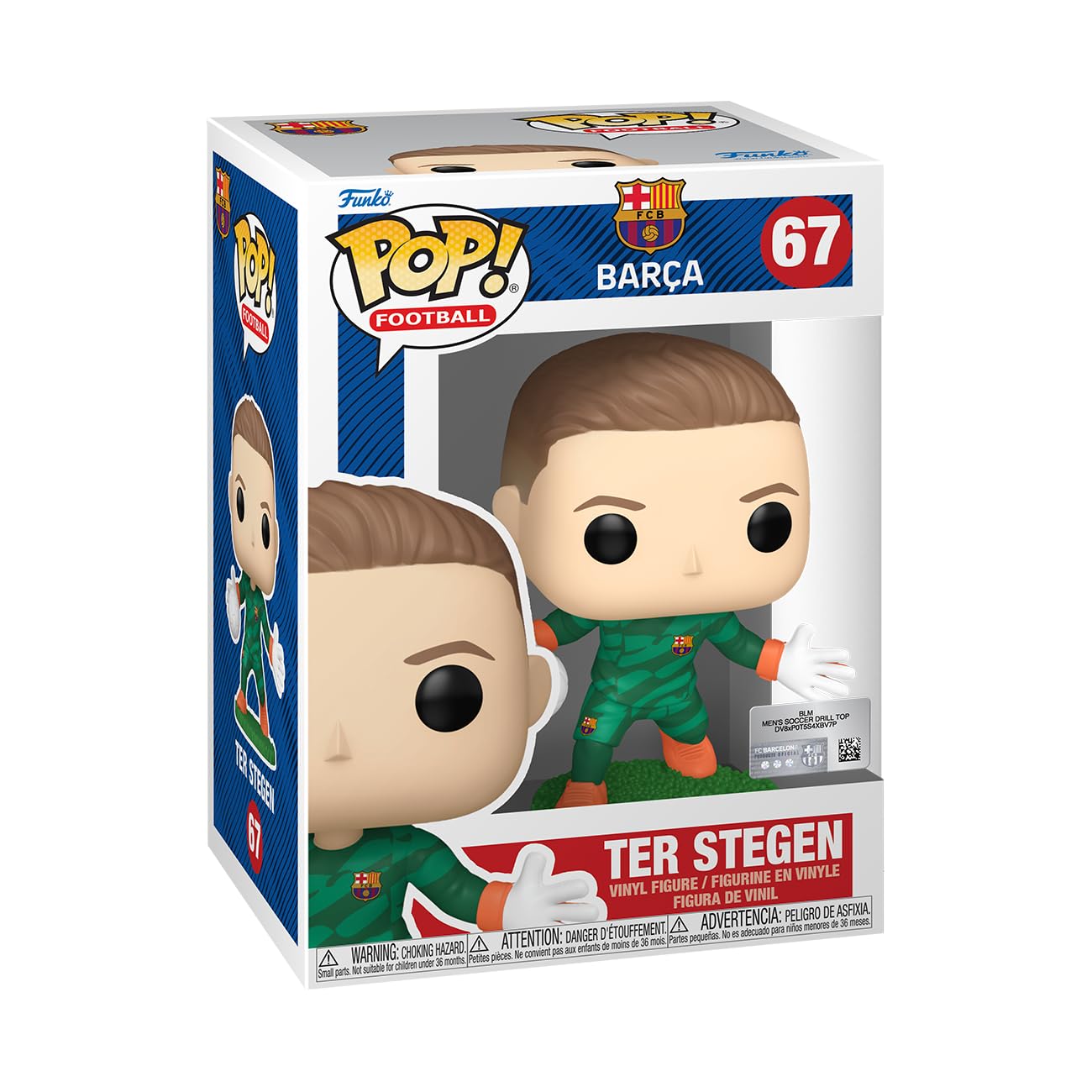 Foto 2 pulgar | Figura Funko Pop! Fútbol Barcelona Ter Stegen 9,5 Cm - Venta Internacional.
