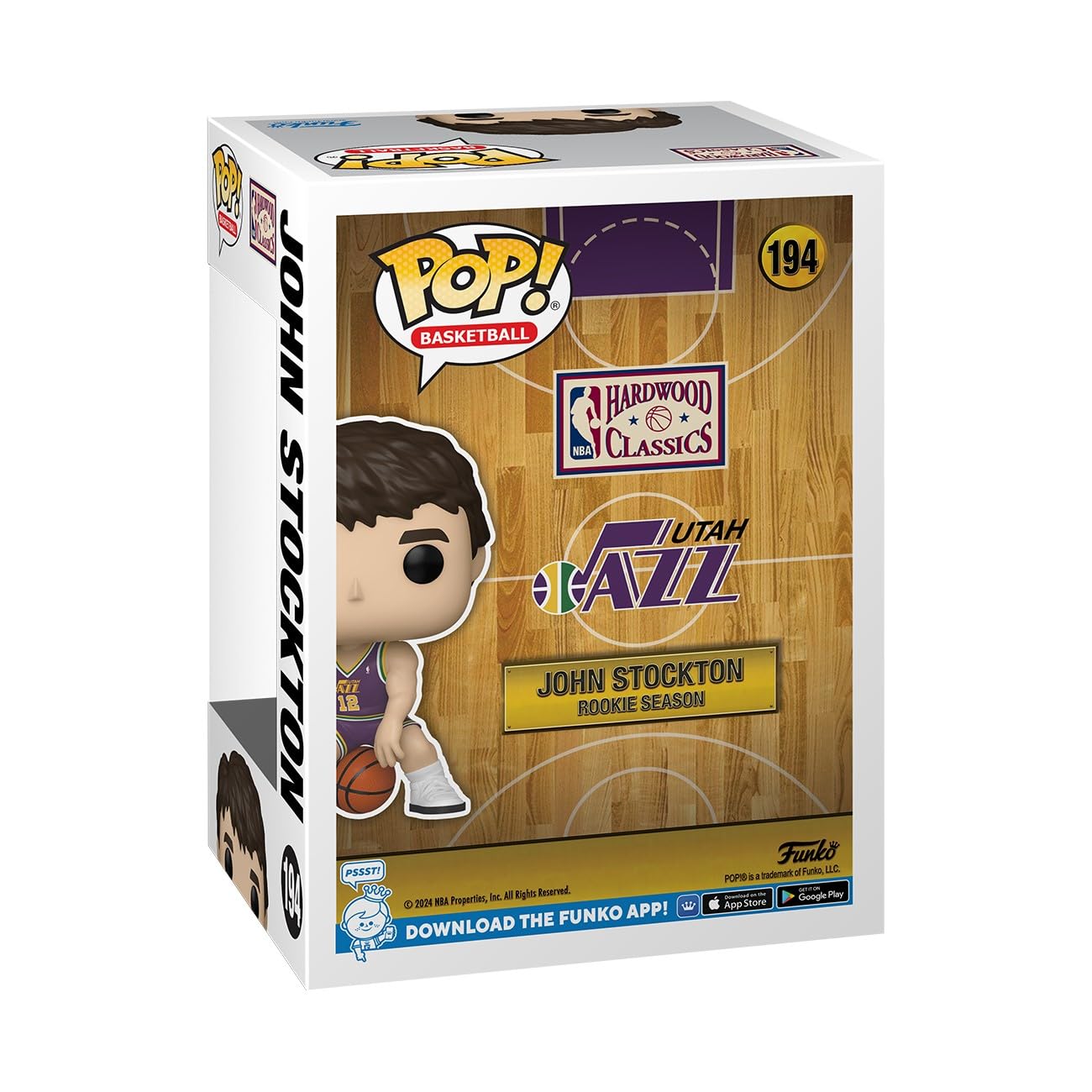Foto 4 pulgar | Figura Funko Pop! Temporada De Novato De John Stockton En Los Utah Jazz De La Nba - Venta Internacional.