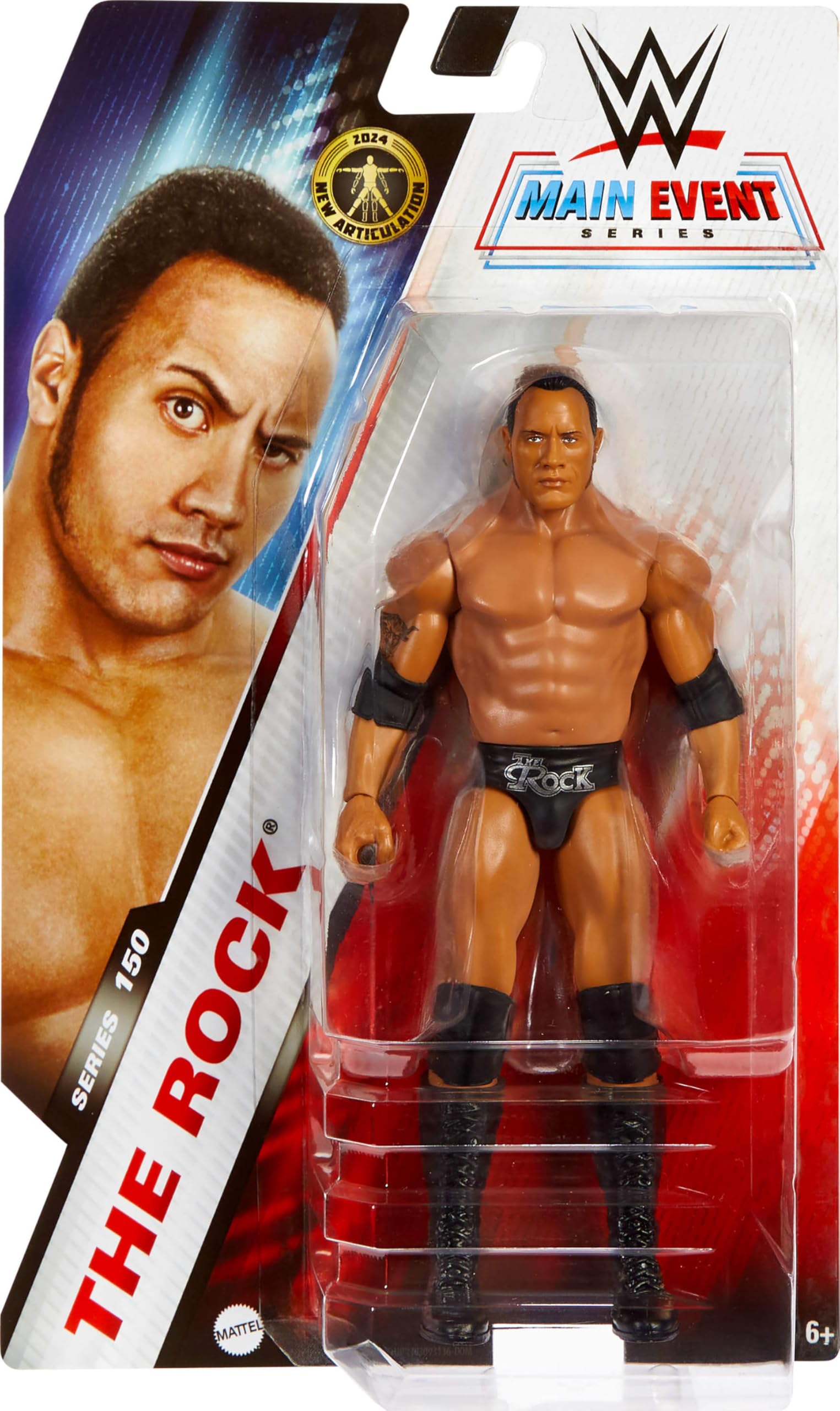 Foto 2 | Figura De Acción Mattel Wwe The Rock De 15 Cm Con 10 Articulaciones - Venta Internacional.