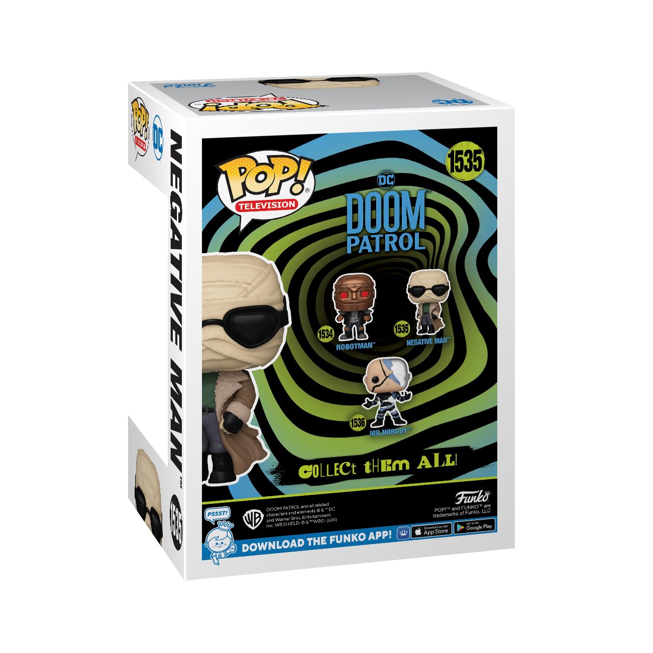Foto 3 | Figura De Acción Funko Pop! Tv Dc Doom Patrol: ¡hombre Negativo! - Venta Internacional.