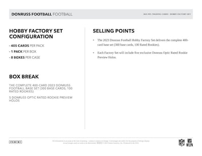 Foto 5 | Set Box Panini 2023 Donruss De Football Factory Con 400 Tarjetas - Venta Internacional.