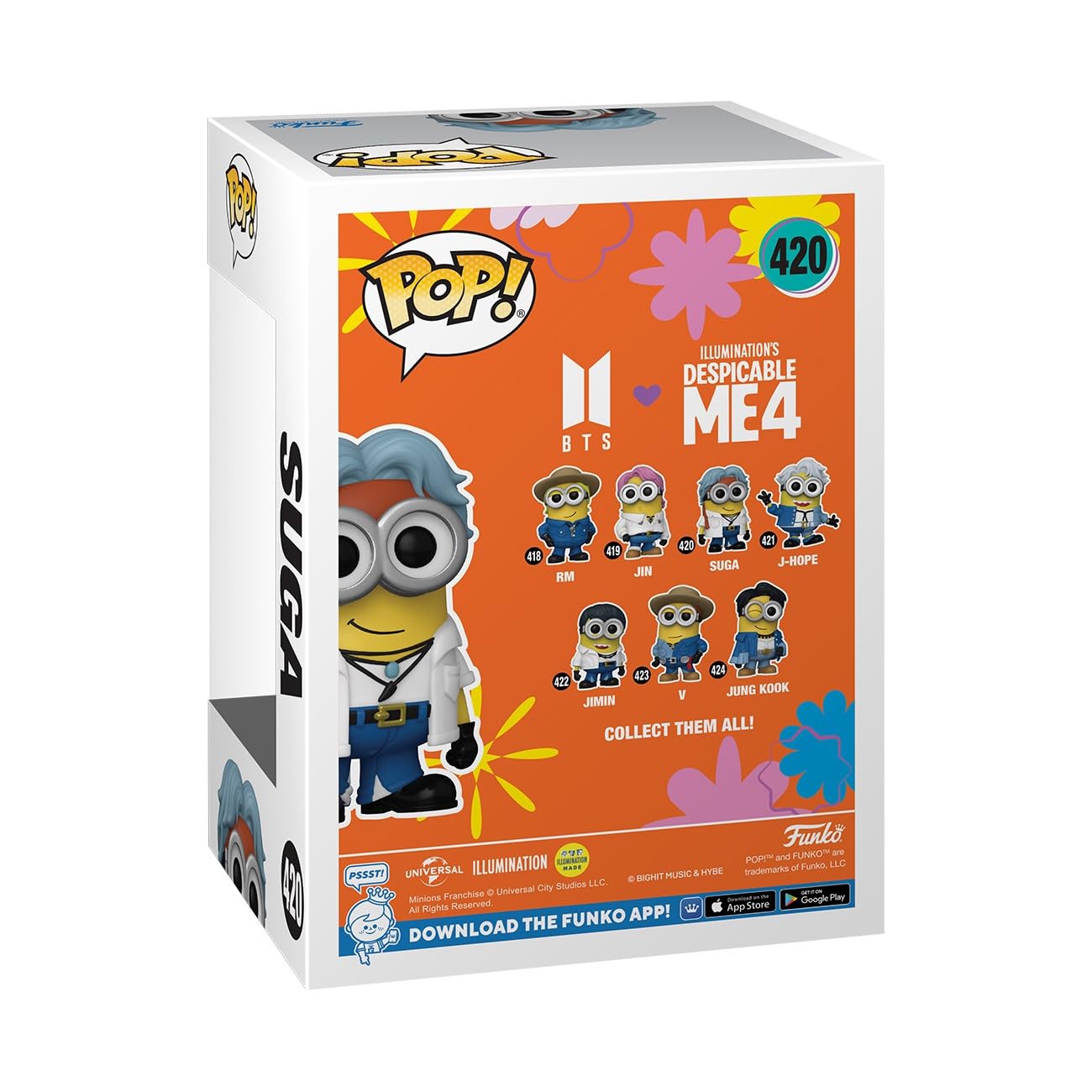 Foto 4 pulgar | Figura De Vinilo Funko Pop! Rocks Minions X Bts Suga 10,3 Cm - Venta Internacional.