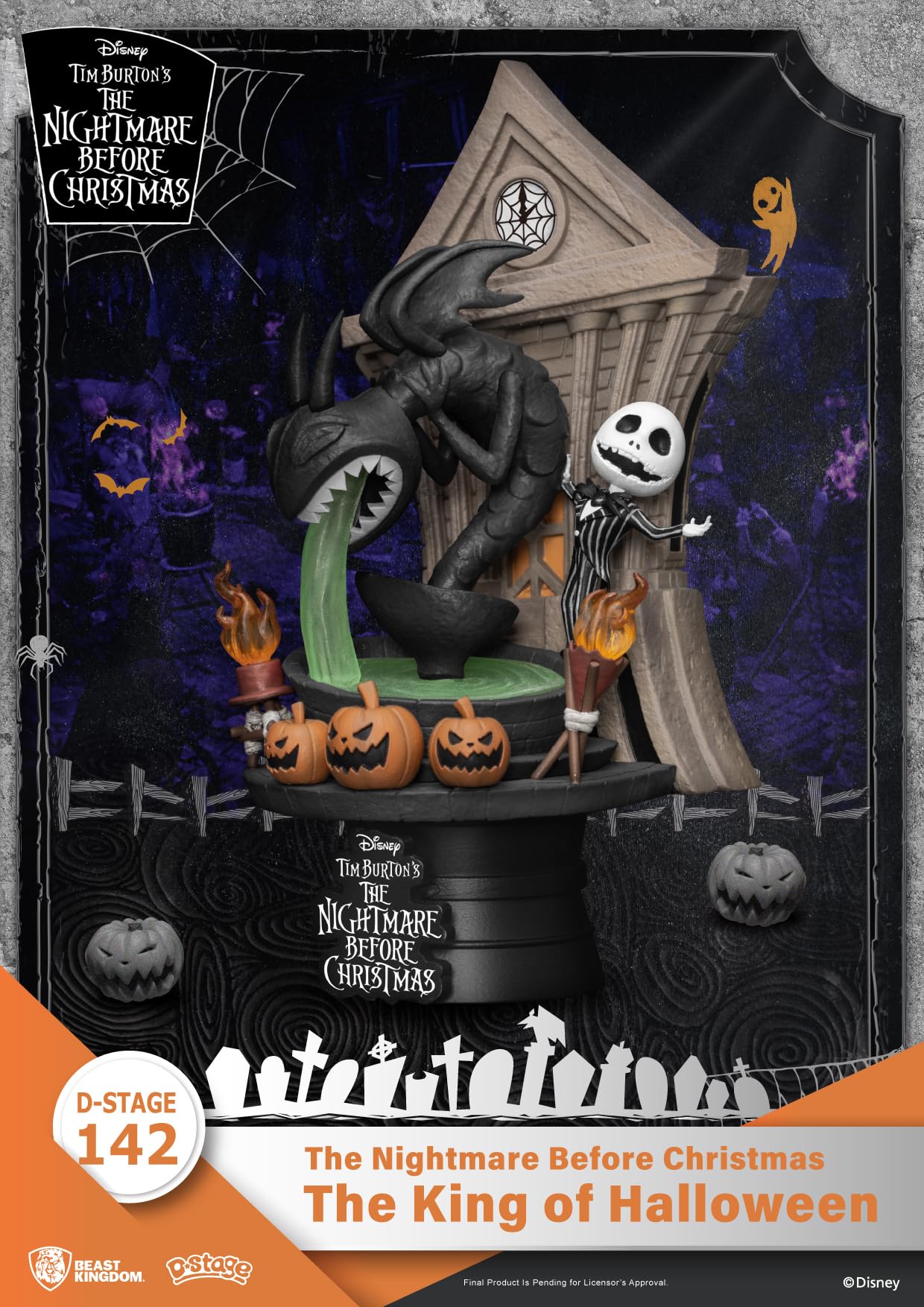 Foto 5 | Statue Beast Kingdom: Pesadilla Antes De Navidad, Jack - Venta Internacional.