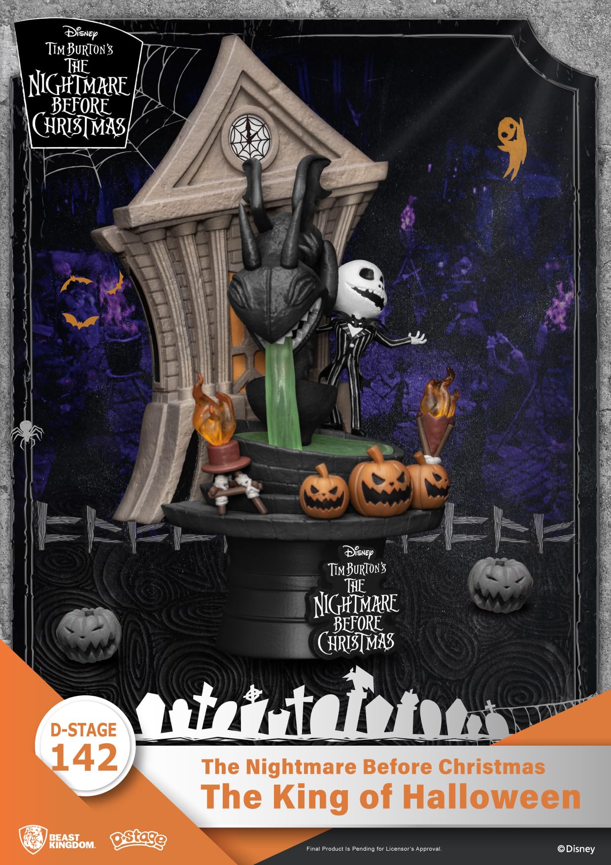 Foto 6 | Statue Beast Kingdom: Pesadilla Antes De Navidad, Jack - Venta Internacional.