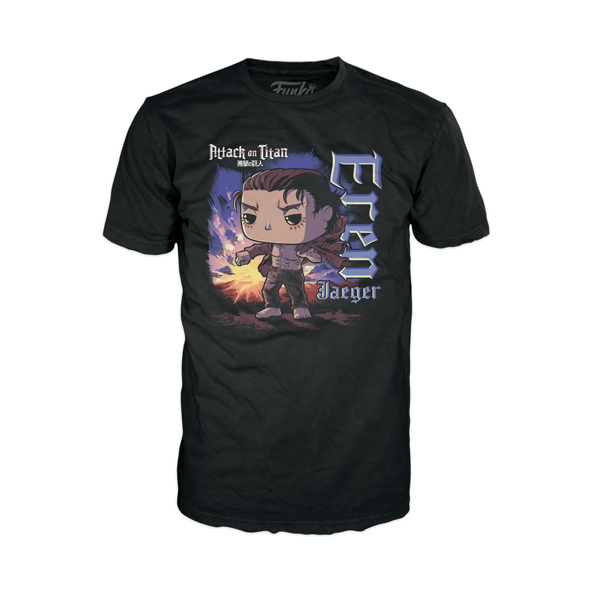 Foto 4 pulgar | ¡funko Pop! & Tee Attack On Titan Eren Con Marks Xl - Venta Internacional.