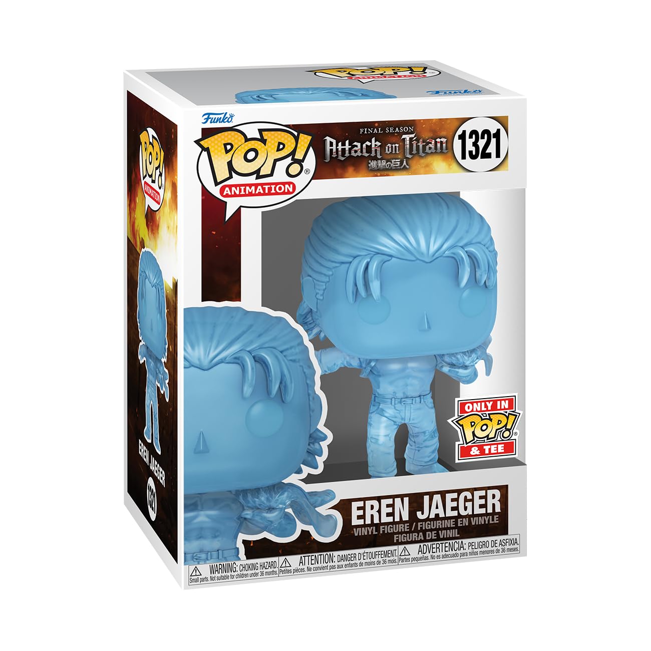 Foto 5 pulgar | ¡funko Pop! & Tee Attack On Titan Eren Con Marks Xl - Venta Internacional.