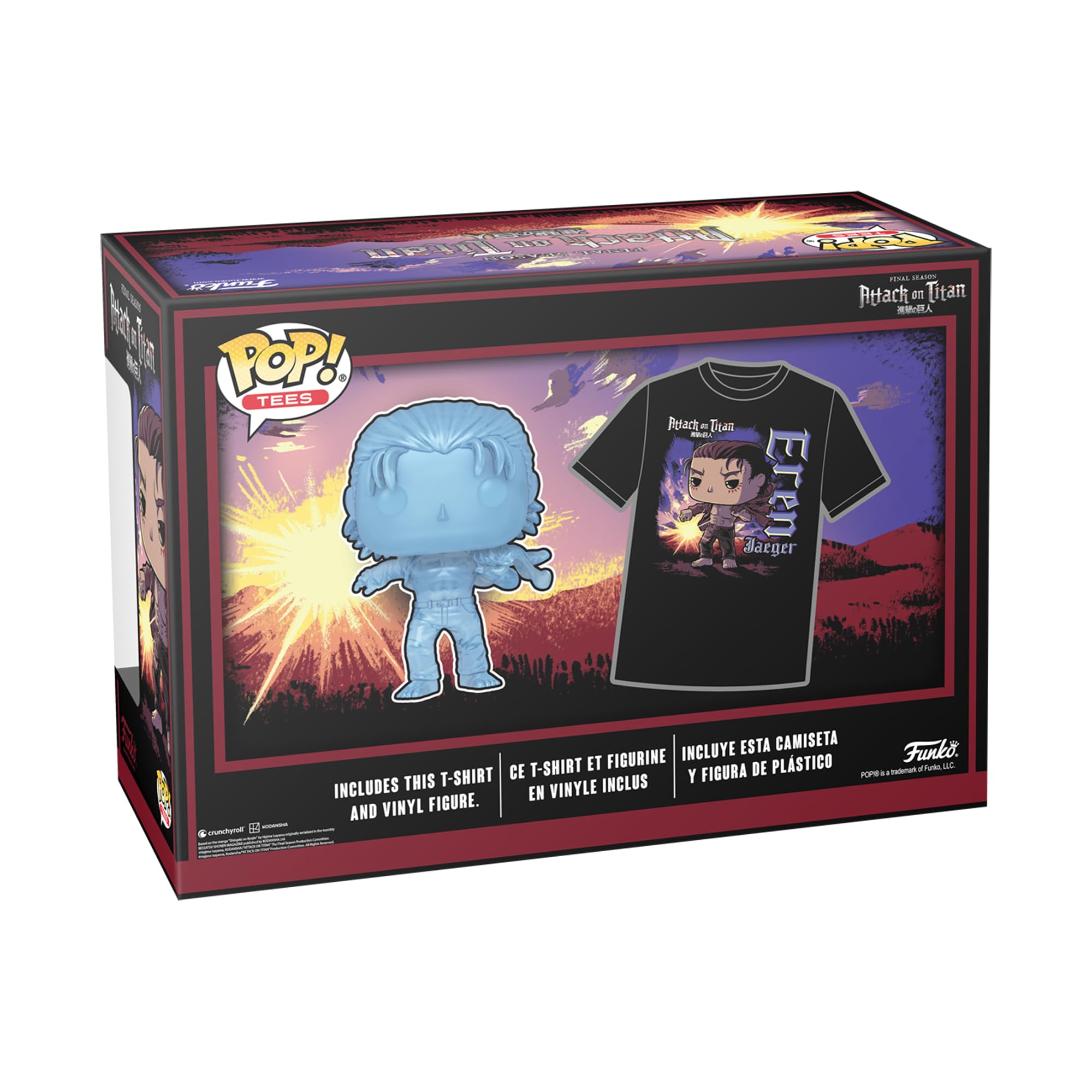 Foto 8 pulgar | ¡funko Pop! & Tee Attack On Titan Eren Con Marks Xl - Venta Internacional.