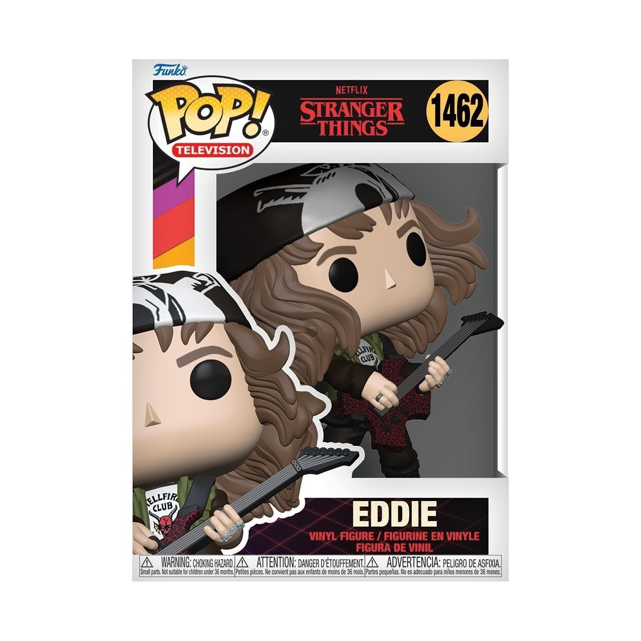 Foto 2 pulgar | Figura De Acción Funko Pop! Tv: Stranger Things Hunter Eddie - Venta Internacional.