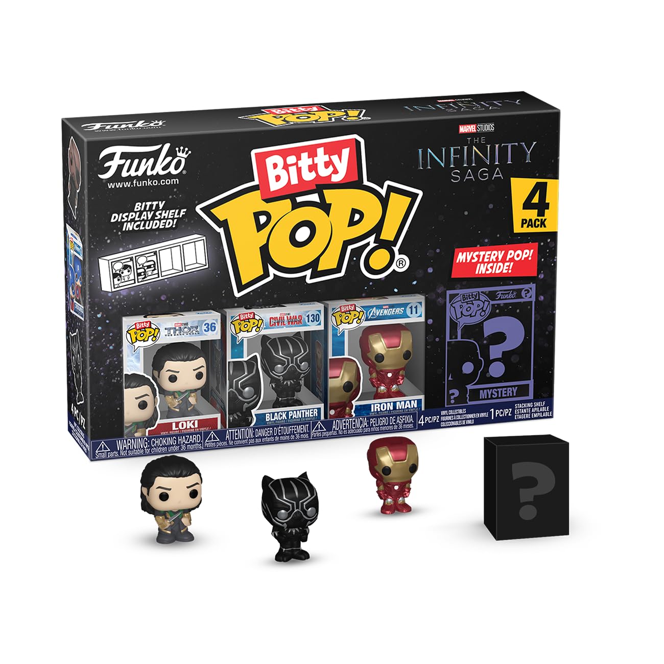 Foto 2 pulgar | Paquete De 4 Minijuguetes Coleccionables Funko Bitty Pop! Maravilla - Venta Internacional.