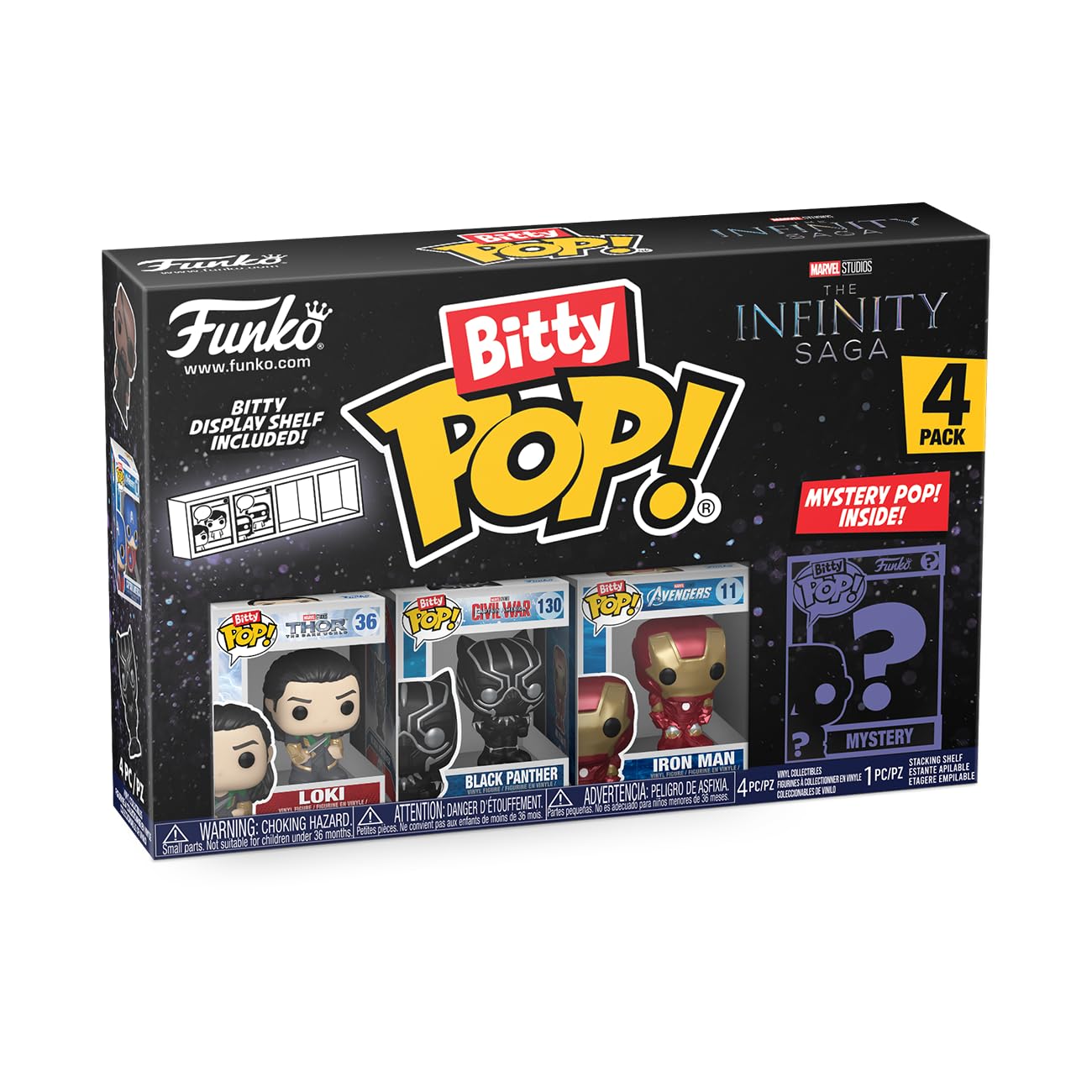 Foto 4 pulgar | Paquete De 4 Minijuguetes Coleccionables Funko Bitty Pop! Maravilla - Venta Internacional.