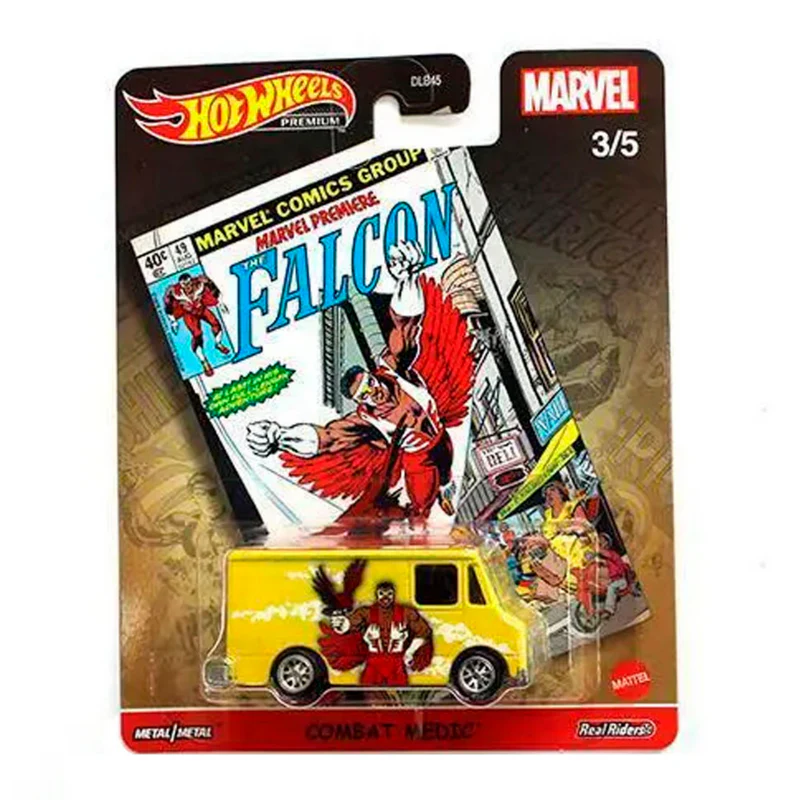 Foto 2 pulgar | Hot Wheels Premium Marvel Falcon Combat Medic Dlb45