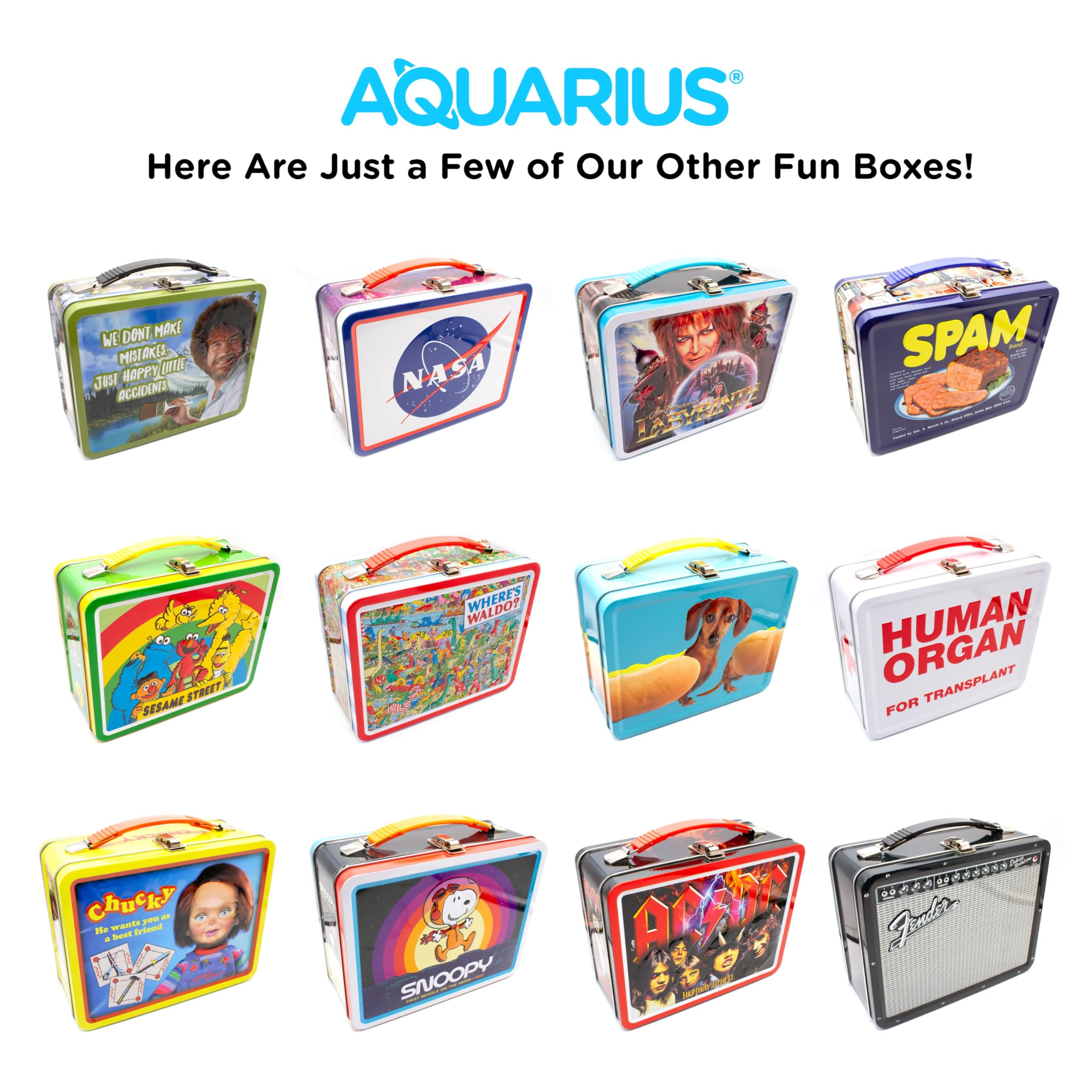 Foto 8 pulgar | Caja De Almacenamiento Aquarius E.t. Fun Box De Lata Robusta Con Asa 48288 - Venta Internacional.
