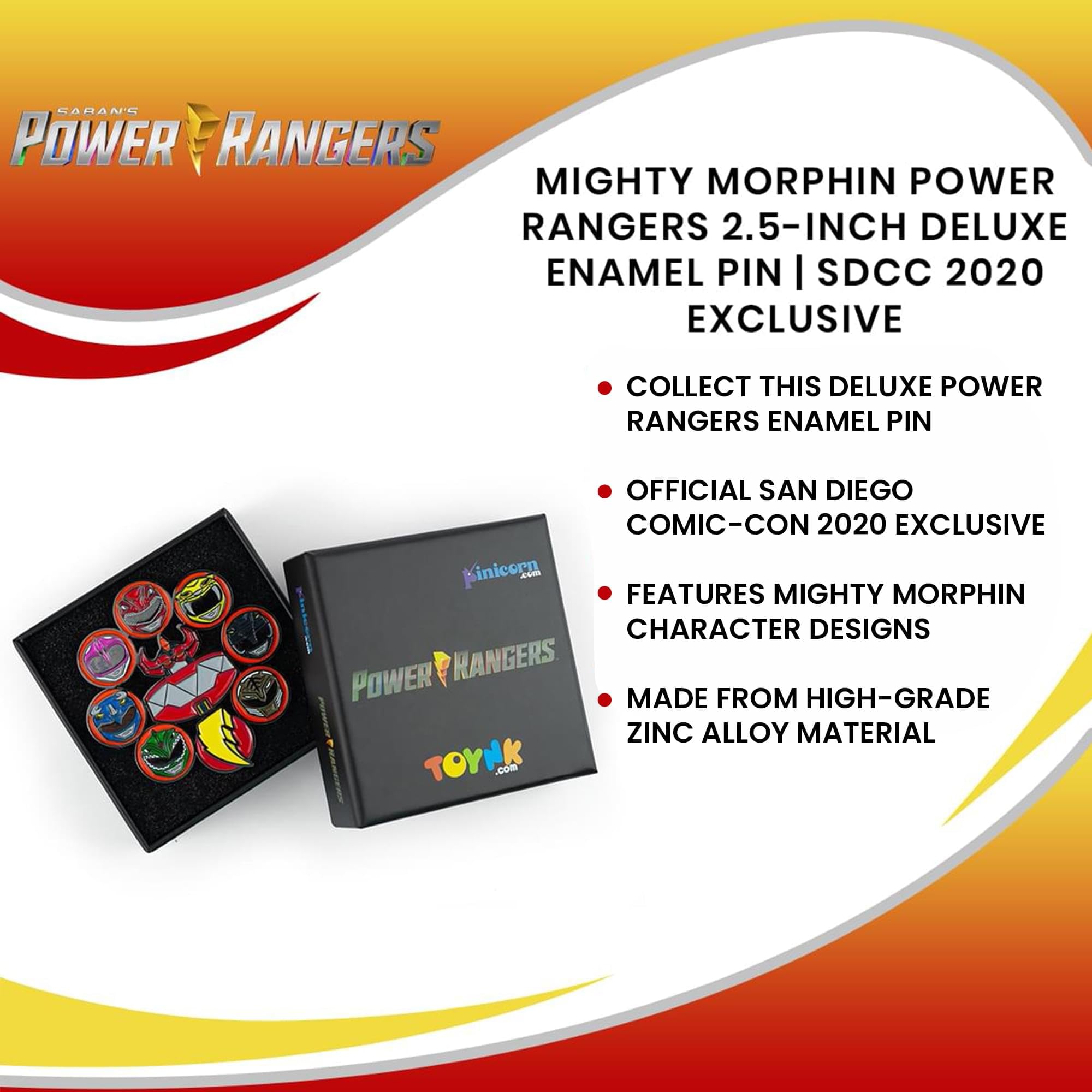 Foto 8 pulgar | Alfiler Esmaltado Toynk Mighty Morphin Power Rangers Sdcc 2020 - Venta Internacional.