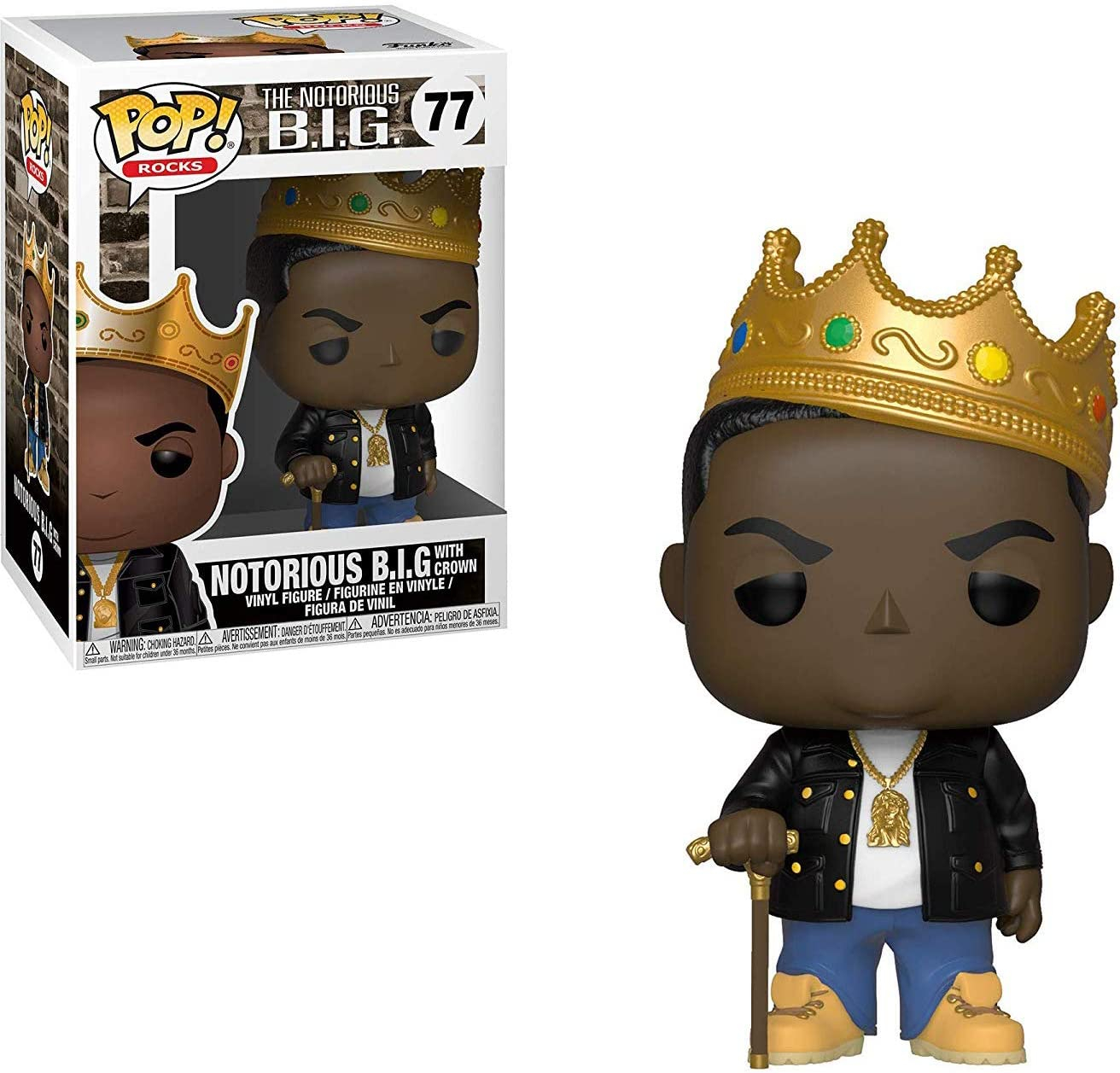 Venta Internacional- Funko Notorio B.i.g. W/ Corona: ¡notorio B.i.g. X Pop! Figura De Vinilo Rocks & 1 Pop!