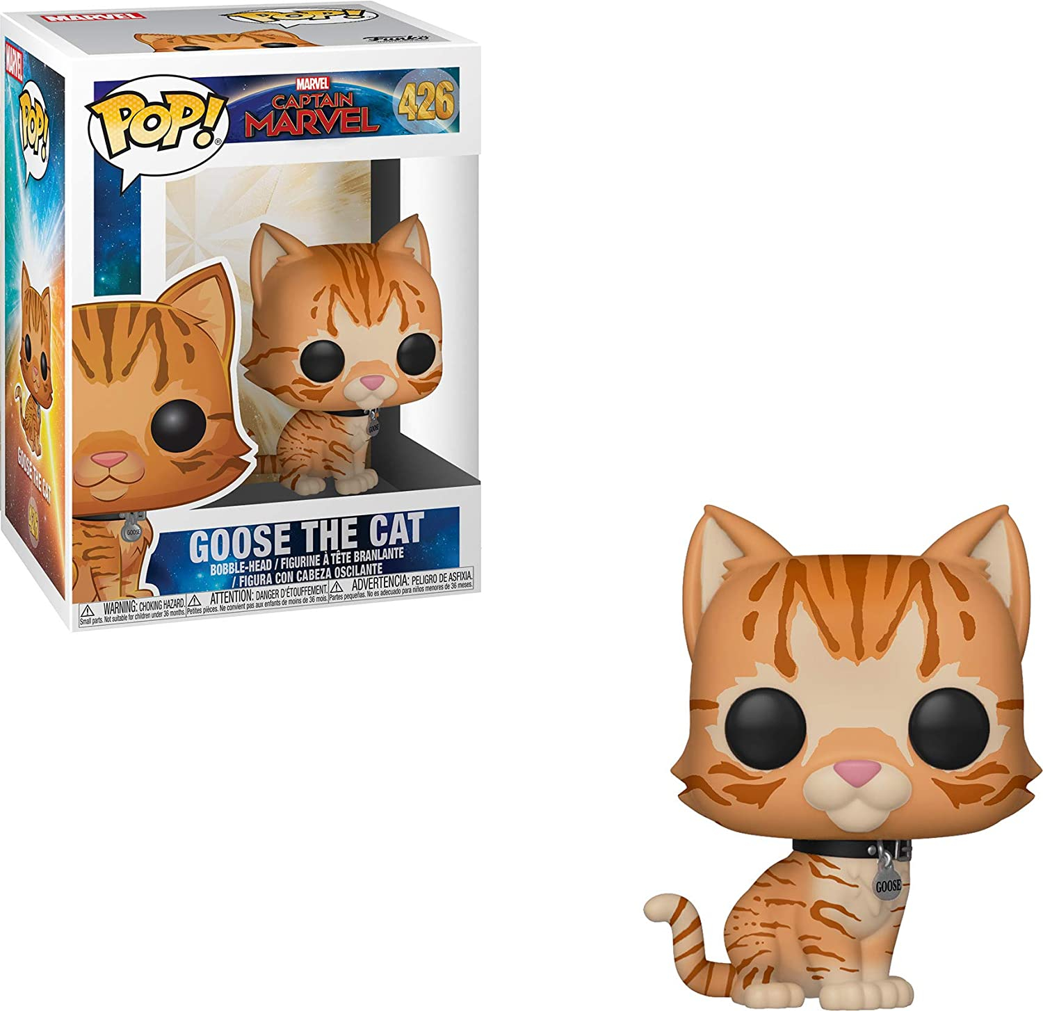 Foto 2 pulgar | Venta Internacional- ¡funko Pop! Marvel: Capitán Marvel - Ganso El Gato Juguete, Estándar, Multicolor