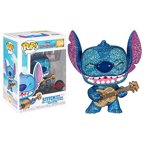 Foto 2 pulgar | Venta Internacional- Lilo & Stitch Stitch Con Ukulele Diamond Glitter Pop! Figura De Vinil - Entertainment Earth Exclu