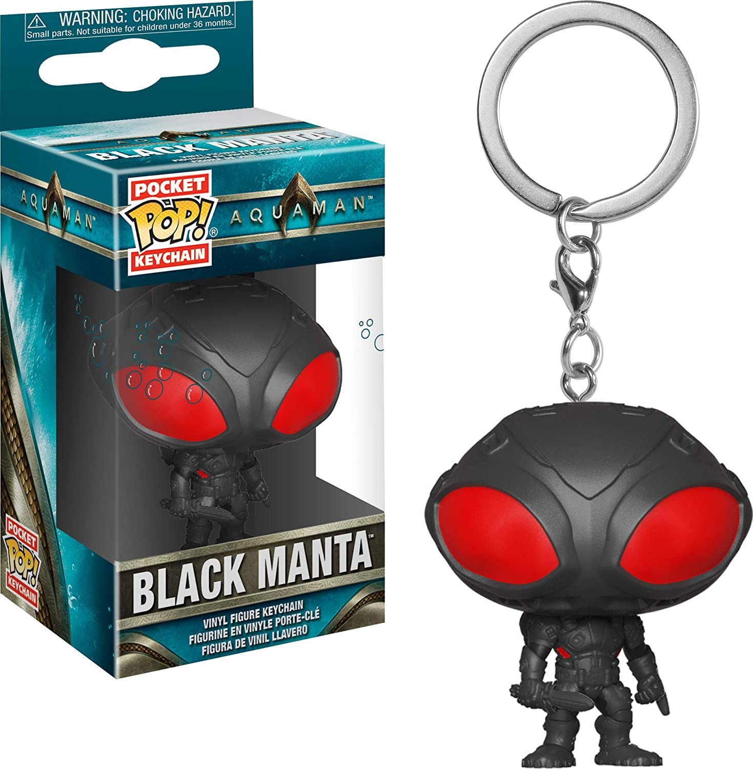 Foto 2 pulgar | Venta Internacional- Llavero Funko Pop: Película Aquaman - Figura Coleccionable Manta Negra, Multicolor