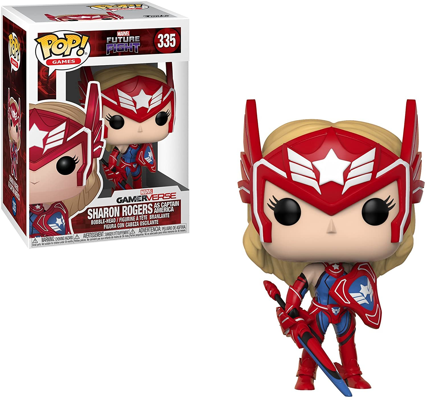 Venta Internacional- ¡funko Pop! Juegos: Marvel Future Fight Figura Coleccionable Sharon Rogers, Multicolor