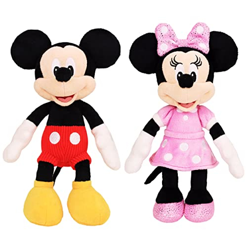 Venta Internacional- Just Play Disney Mickey & Minnie Felpa De Peluche Básico, 2 Años En Adelante Multicolor, 3 Pulgad