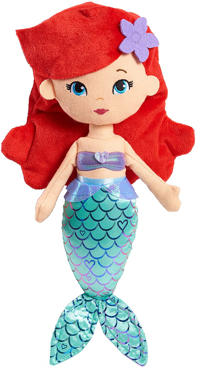 Venta Internacional- Princesa Disney Tan Dulce Princesa Ariel, Felpa De 13.5 Pulgadas Con Cabello Rojo, La Sirenita