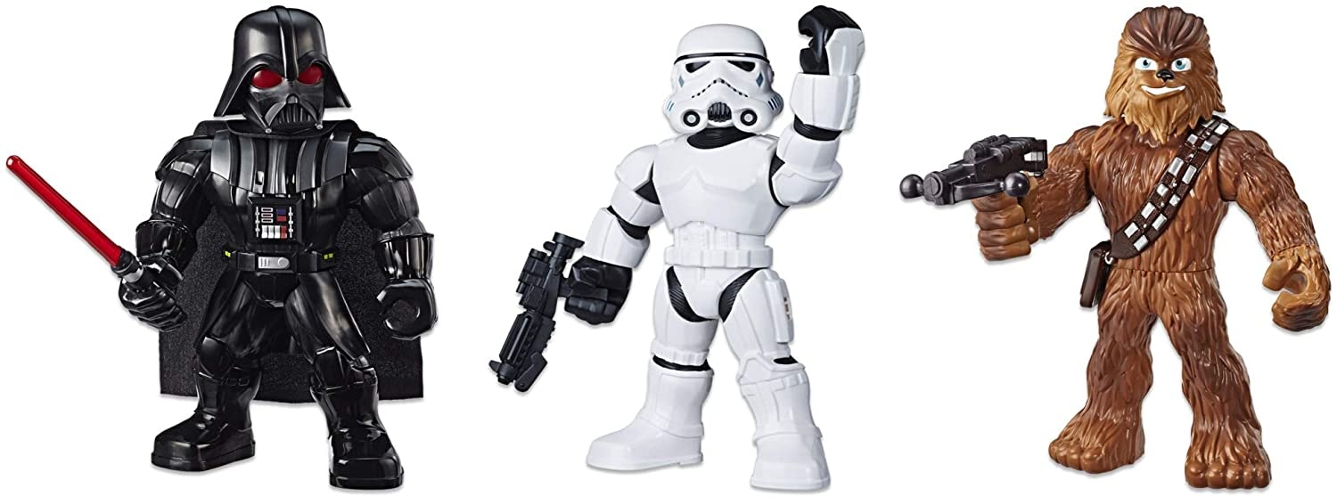 Venta Internacional- Star Wars Galactic Heroes Mega Mighties Paquete De 3 - Stormtrooper, Darth Vader Y Chewbacca $1,199