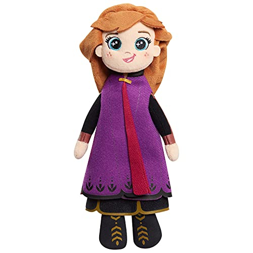 Venta Internacional- Disney Frozen Talking 9.5 Pulgadas Pequeño Juguete De Felpa, Anna Con Su Vestido De Viaje