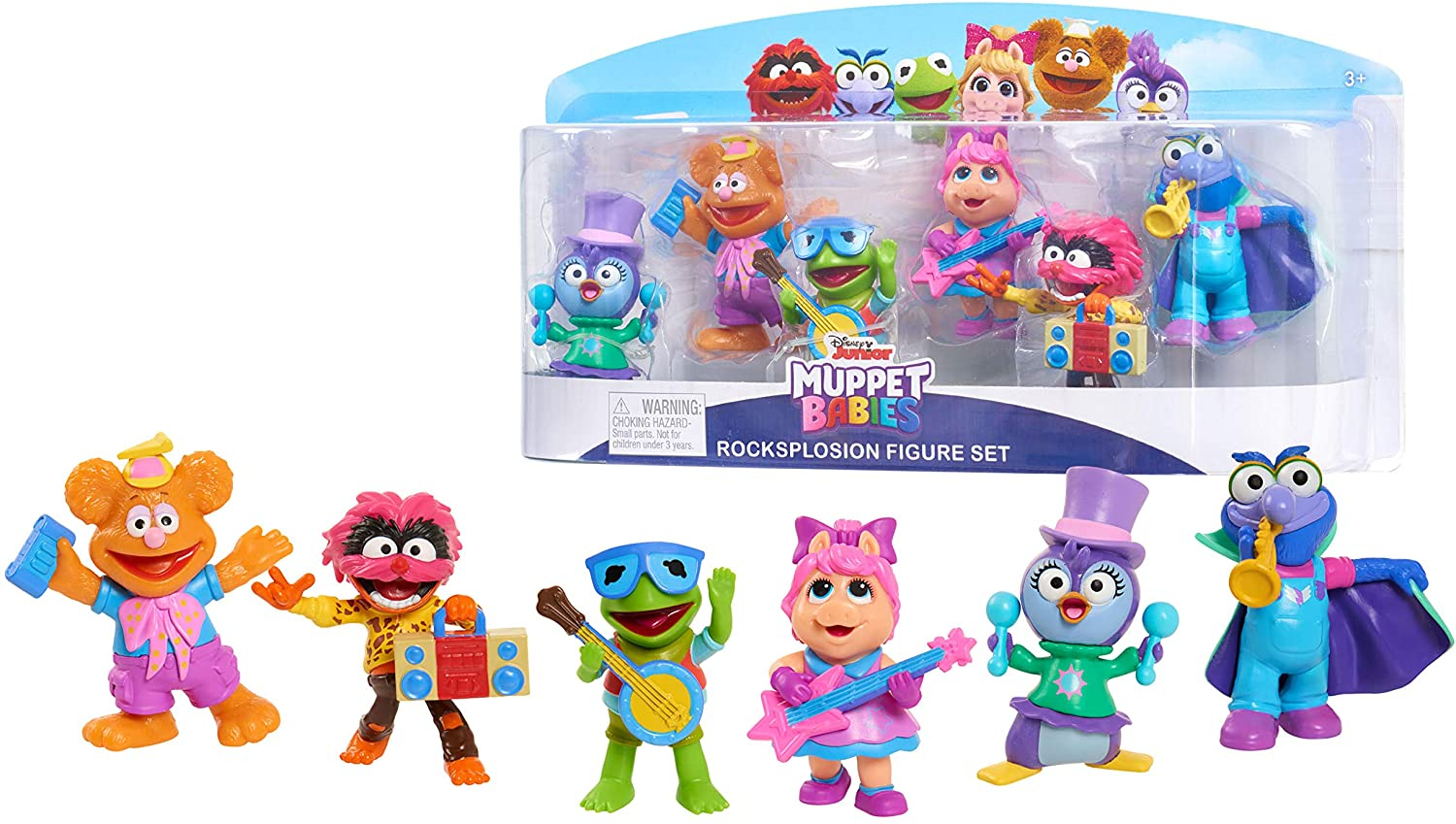 Foto 2 pulgar | Venta Internacional- Disney Junior Muppet Babies 6-piece Rocksplosion Figure Set, Por Just Play