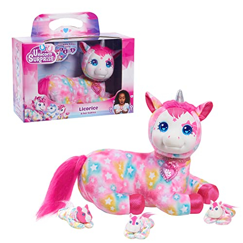 Venta Internacional- Unicornio Sorpresa De Animales De Relleno De Regaliz Con Bebés De Unicornio