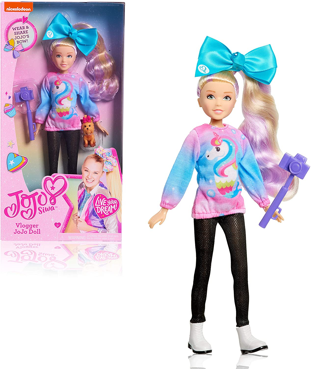 Venta Internacional- Jojo Siwa 10-inch Fashion Vlogger Articulated Doll En Traje De Unicornio