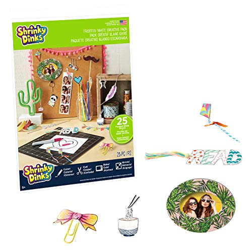 Foto 2 pulgar | Venta Internacional- Just Play Shrinky Dinks Creative Pack, 25 Hojas De Color Blanco Esmerilado