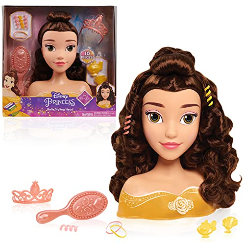 Foto 2 pulgar | Venta International - Disney Princess Belle Styling Head, Cabello Castaño, Set De Juego De 10 Piezas Singend Play