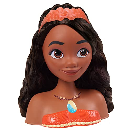 Venta Internacional- Disney Princess Moana Head De Estilo, 18 Piezas, Juego De Simulación, Juguetes Para Niños