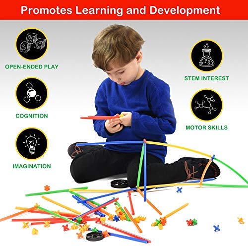 Foto 2 pulgar | Venta Internacional - Playlearn 300 Piece Straws Builders Construction Building