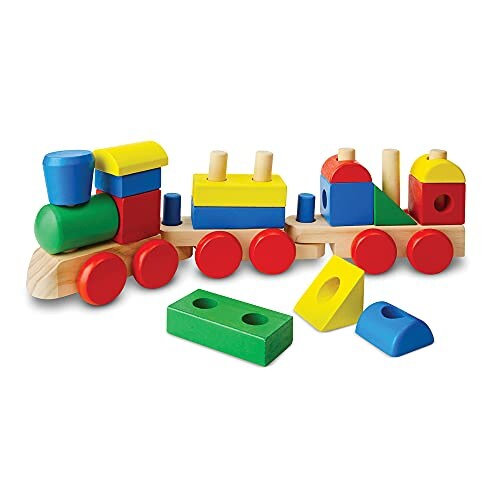 Venta Internacional - Train Melissa & Doug Stacking - Toy De Niño De Madera Clásico (18 Pc) $975