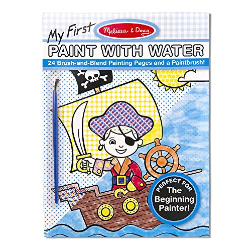 Foto 2 pulgar | Venta Internacional - Melissa & Doug My First Paint With Water Kids 'art Pad Con Pincel - Piratas, Espacio, Construcció