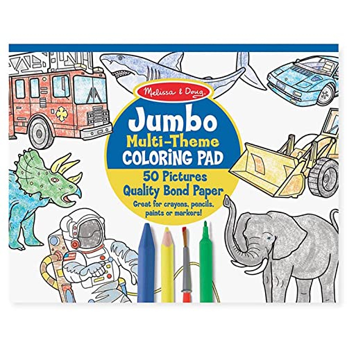 Foto 2 pulgar | Venta Internacional - Melissa Y Doug Jumbo De 50 Páginas Para Colorear Para Niños De 50 Páginas - Espacio, Tiburones,