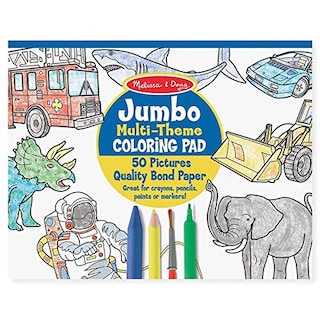 Foto 1 | Venta Internacional - Melissa Y Doug Jumbo De 50 Páginas Para Colorear Para Niños De 50 Páginas - Espacio, Tiburones,