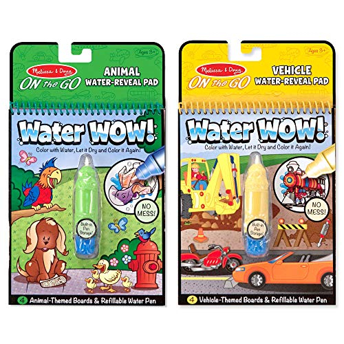 Foto 2 pulgar | Venta Internacional - Melissa Y Doug On The Go Water Wow! Almohadillas De Actividad De Revelación De Agua Reutilizable,