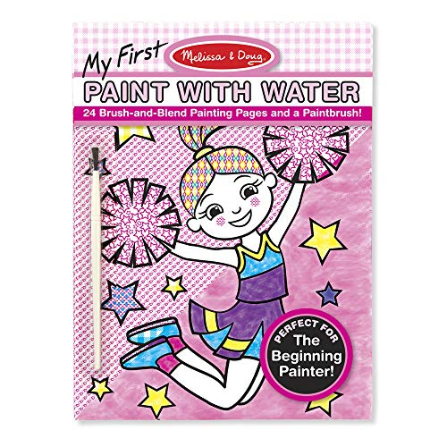 Venta Internacional - Melissa & Doug My First Paint With Water Art Pad - Cheerleaders, Flores, Hadas Y Más (24 Páginas)