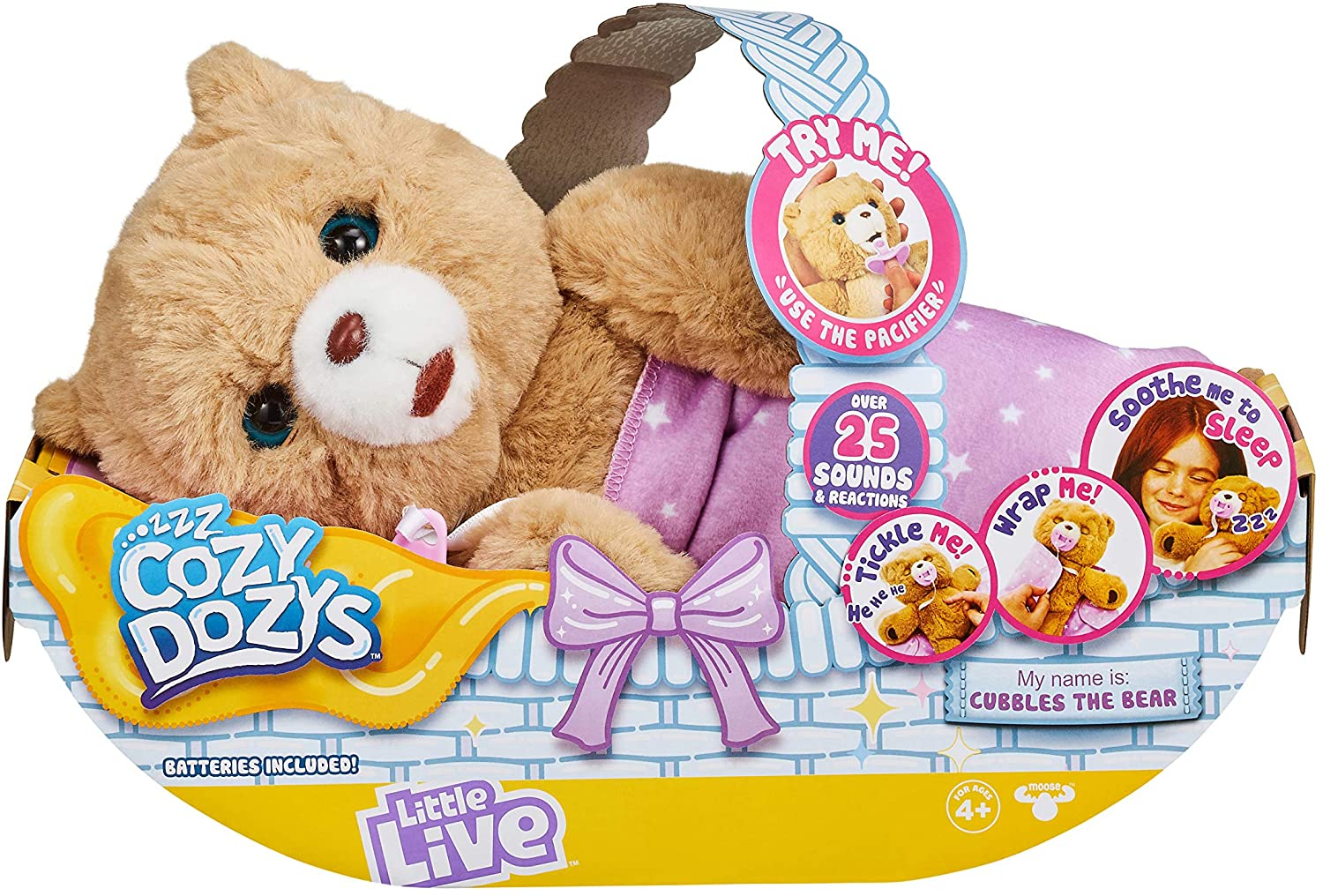Foto 2 pulgar | Venta Internacional - Little Live Pets Cozy Dozy Cubbles The Bear - Más De 25 Sonidos Y Reacciones | Los Amigos, La Man