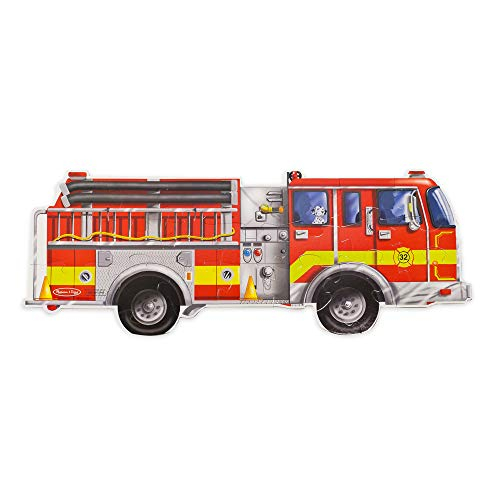 Foto 2 pulgar | Venta Internacional - Melissa & Doug Fire Truck Jumbo Jigsaw Floor Pezzle (24 Pcs, 4 Pies De Largo)